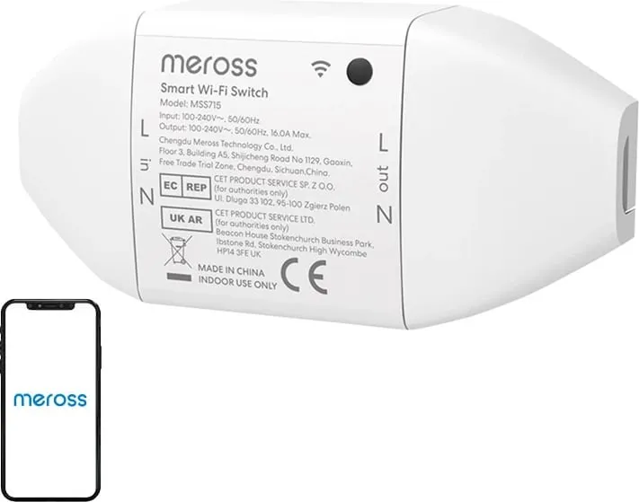 Switch i mençur Meross MSS715MA-UN, WiFi, Matter, i bardhë - 1