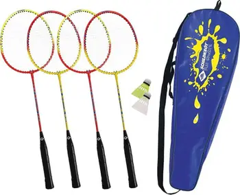 Set badminton Schildkrot 4 Player, 4 raketa, çelik, shumëngjyrësh