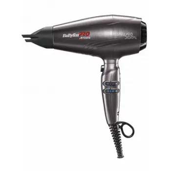 Tharëse flokësh BaByliss PRO Stellato Digital Ionic Hair Dryer BAB7500IE, e hirtë