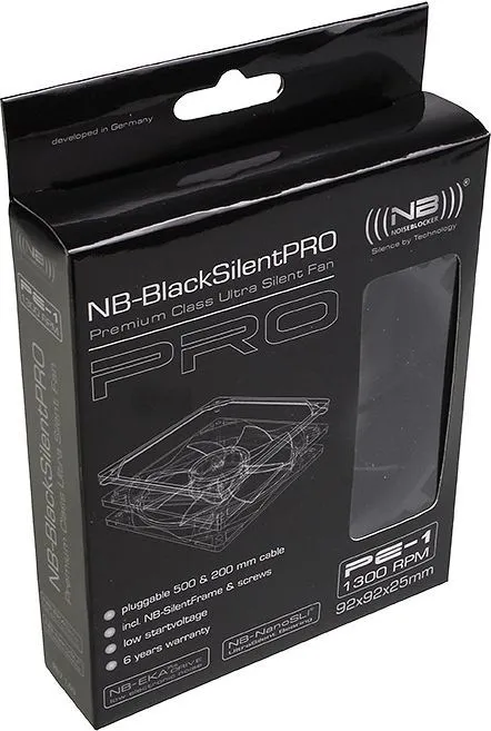 Ftohës Noiseblocker BlackSilent Pro PE-1, 92 mm - 4