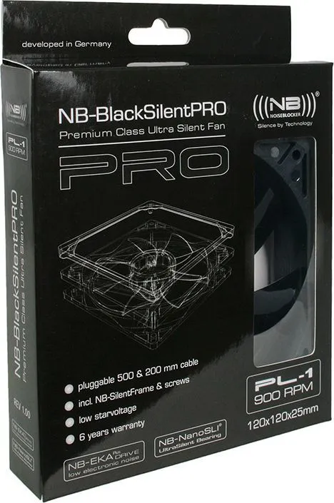 Ftohës Noiseblocker BlackSilent Pro PL1, 120 mm - 4