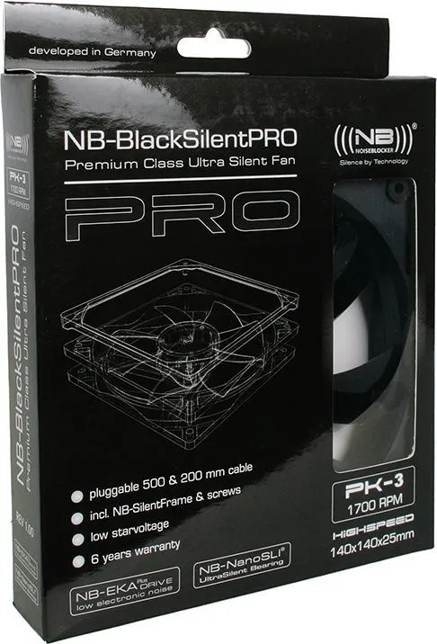 Ftohës Noiseblocker BlackSilent Pro PK3, 140 mm - 4