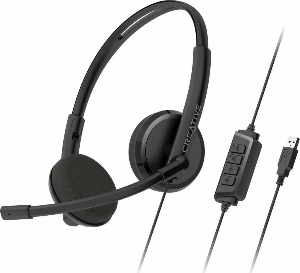 Kufje Creative HS230, USB, të zeza - 1