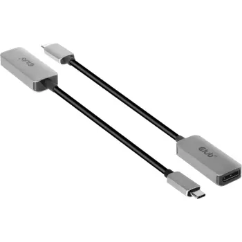 Adapter Club3D USB Type-C në DisplayPort 1.4, 8K60Hz, i zi/argjendtë