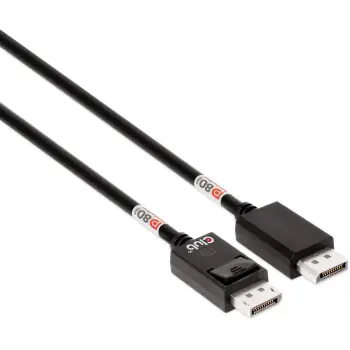 Kabllo DisplayPort Club3D DP-Kabel 2.1 DP80, 1.6m, e zezë