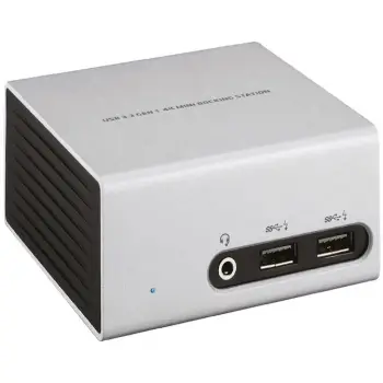 Docking station Club3D USB 3.2 Gen 1, 4K, 4x USB3, HDMI, DVI, LAN, argjendtë/zi
