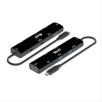 USB HUB Club3D 6in1, HDMI, 2xUSB-C, 2xUSB, LAN, 4K120Hz, PD100W, zi