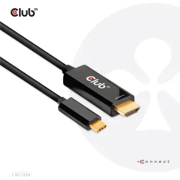 Kabllo HDMI Club3D CAC-1334, USB-C në HDMI, 1.8m, 4K60Hz, e zezë