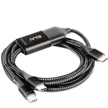 Kabllo USB Type-C Club3D 1.83m, 100W, e zezë