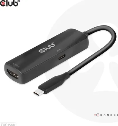 Adapter USB C në HDMI Club 3D CAC 1588, 8K 60Hz, 4K 120Hz, i zi - 3