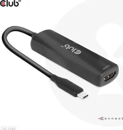 Adapter USB C në HDMI Club 3D CAC 1588, 8K 60Hz, 4K 120Hz, i zi - 4