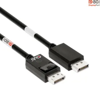 Kabllo DisplayPort Club 3D CAC-1091, DP 2.1, 4K 120Hz 8K 60Hz, 1.2m, e zezë