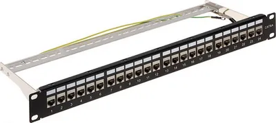 Panel për Switch Delta Patch 24x RJ-45, i zi - 1