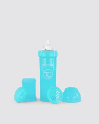 Shishe për bebe Twistshake Anti-Kolikë, 330ml, Kaltër Pastel