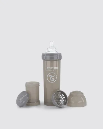 Shishe për bebe Twistshake Anti-Kolikë, 330ml, Hiri Pastel - 1