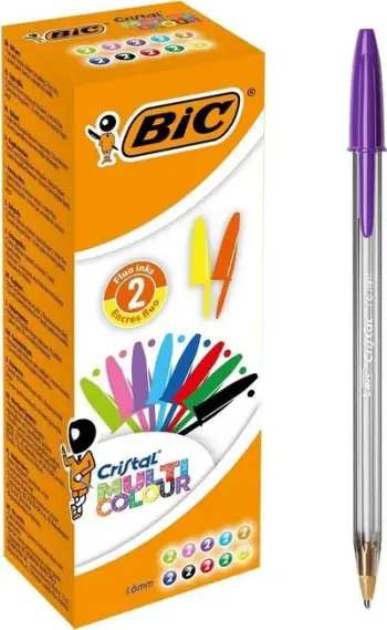 Stilolapsa Bic Cristal Multi Color, 20 copë, shumëngjyrëshe