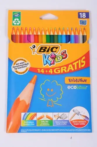Ngjyra druri Bic Kids 920297, 18 copë