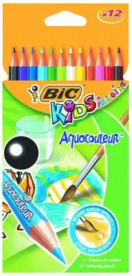 Ngjyra BIC KIDS AQUACOULEUR, 12 copë