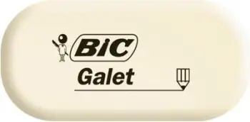 Gomë Bic Galet, 58 x 28 x 13 mm, e bardhë