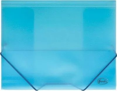 Dosje me elastik Panta Plast 91161, A4, transparente, blu - 1