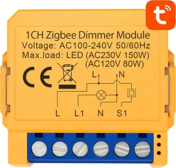 Switch i mençur Avatto ZDMS16-2, ZigBee, TUYA, portokalli