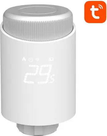 Kokë termostatike smart Avatto TRV10, Zigbee, Tuya, e bardhë
