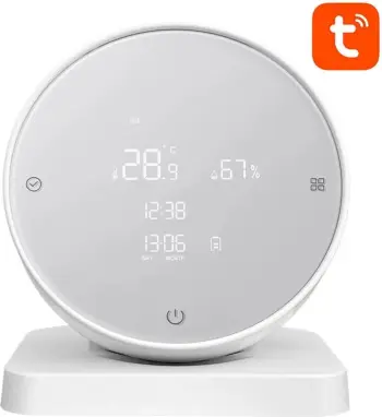 Sensor temperature dhe lagështie Avatto WHS20, Wi-Fi, me ekran LCD, i bardhë