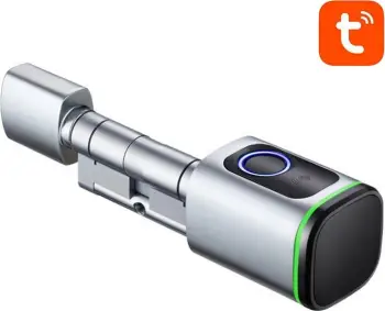 Cilindër bravë smart, Avatto SDL-S1-S60, 60 mm, Bluetooth Tuya, gjurmë gishti/IC kartë/çelës, i papërshkueshëm nga uji, argjendtë