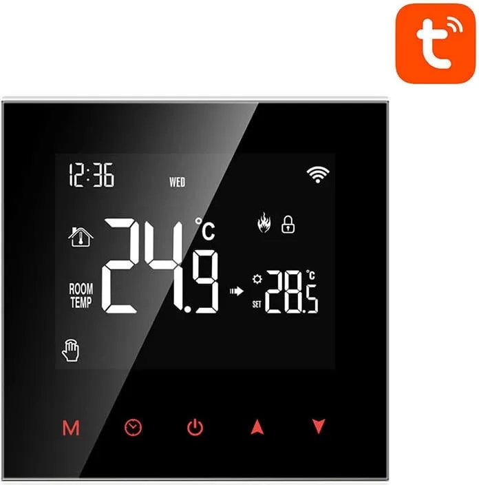 Termostat i mençur, Avatto ZWT100, ZigBee 3.0 3A, ekran LCD, kontroll me Tuya/Smart Life Alexa Google, për ngrohës uji - 1