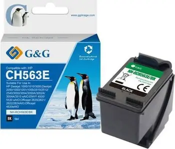 Patronë boje G&amp;G NH-RC563BK, kompatibil me HP 301XL CH563EE, 18ml, e zezë