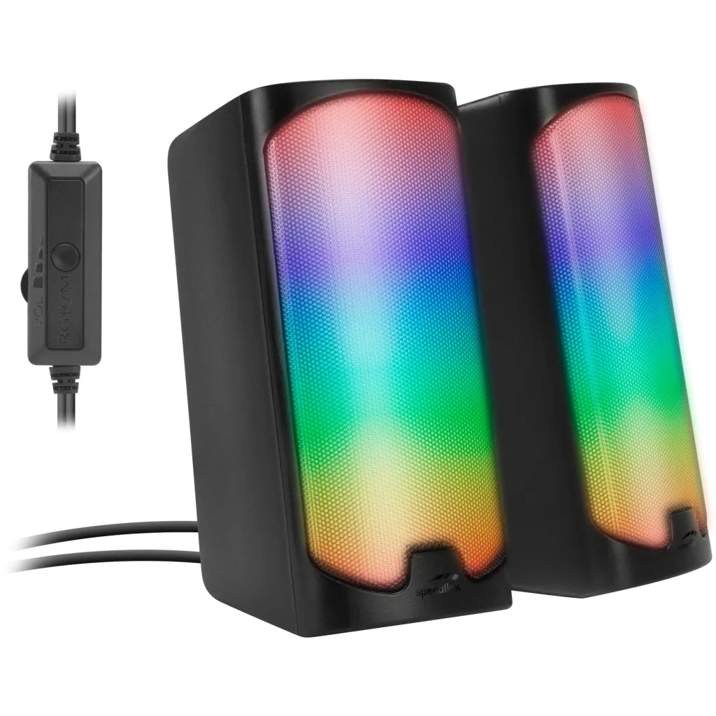Altoparlantë Speedlink TONOS RGB Stereo Speaker – Zezë - 1