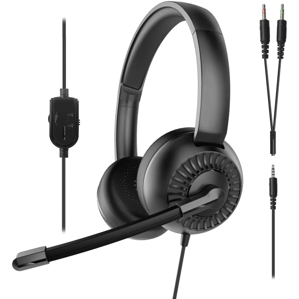 Kufje me kabllo Speedlink Office METIS. Y-Adapter. Stereo / E zezë - 1