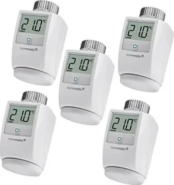Set termostatësh radiatorësh eQ-3 Homematic IP 5 copë, i bardhë