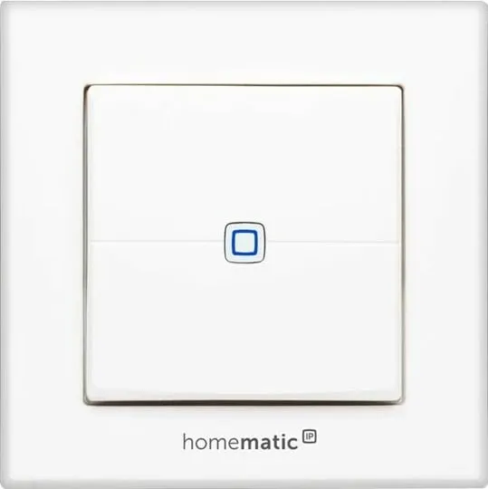 Çelës muri smart Homematic IP Wall Switch, 2 kanale, wireless, i bardhë - 1