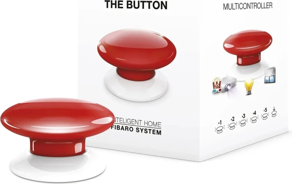 Butoni i Panikut për Alarm, FIBARO, i Kuq - 1