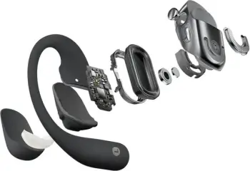 Kufje SHOKZ OpenFit 2+ wireless, ear-hook, për thirrje/muzikë, e zezë