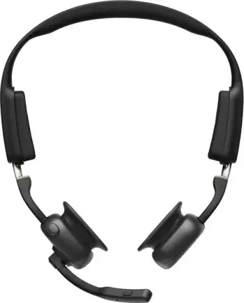 Kufje SHOKZ OpenMeet Wireless Bluetooth, Bone Conduction, për videokonferenca, E zezë