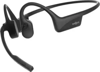 Headset Shokz OpenComm2 Industrial Version, Bluetooth, Wireless, Bone Conduction, Ngjyrë e zezë