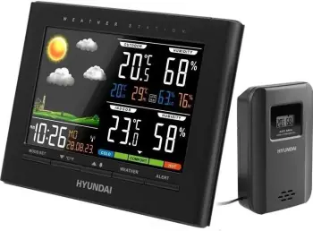 Stacioni i motit Hyundai WS4380, me ekran LCD dhe sensor të jashtëm pa tela