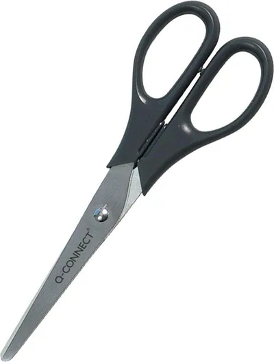 Gërshërë Q-Connect, 18 cm, të zeza - 1