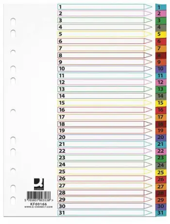 Ndarës Q-Connect, Mylar, A4, 1-31