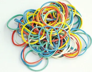 Llastik gome Q-Connect, 250 g, 25 mm, 1340 copë, shumëngjyrësh