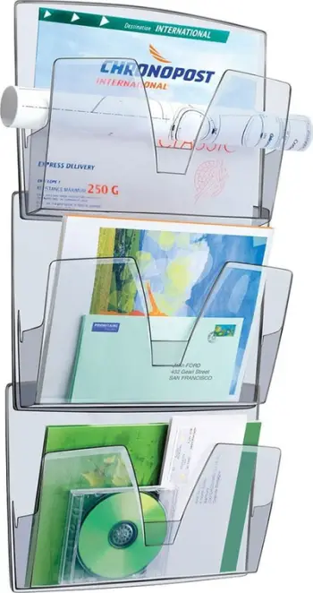 Mbajtëse për dokumente Q-Connect SMOKE C170-91, 3 ndarje, transparente