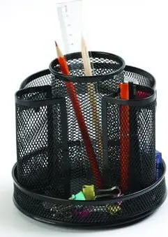 Organizues tavoline Q-Connect Office Set, metal rrjetë, rrotullues, i zi