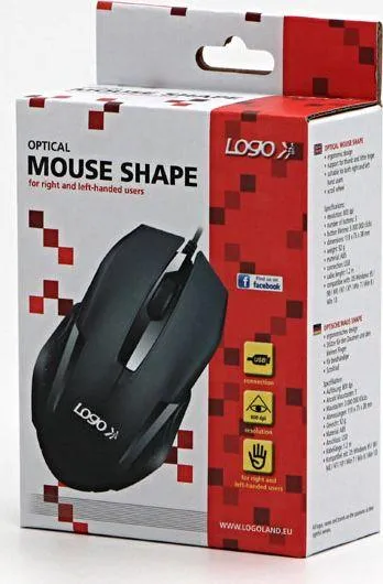 Maus Logo Shape, me kabllo, USB, i zi - 5