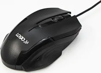 Maus Logo Shape, me kabllo, USB, i zi