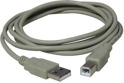 Kabllo USB Logo, USB-A në USB-B, 1.8 m, e hirtë - 1