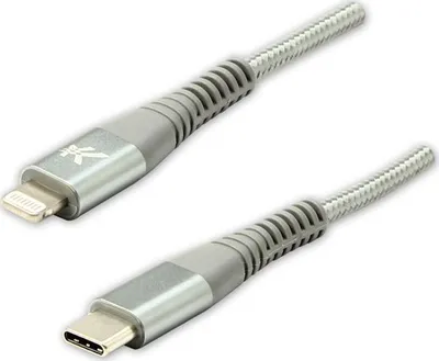 Kabllo USB Logo USB C në Lightning, 1 m, e argjendtë - 1