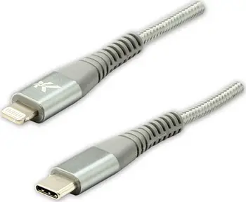 Kabllo USB Logo USB C në Lightning, 1 m, e argjendtë