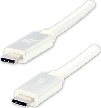 Kabllo USB C Logo USB C në USB C, 1 m, 5 Gb/s, e bardhë